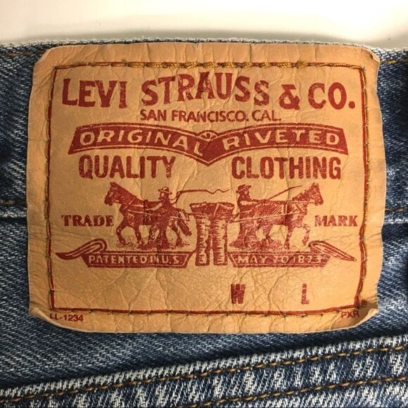 LEVI’S Vintage High Rise Denim Shorts Blue 31 - Picture 5 of 5